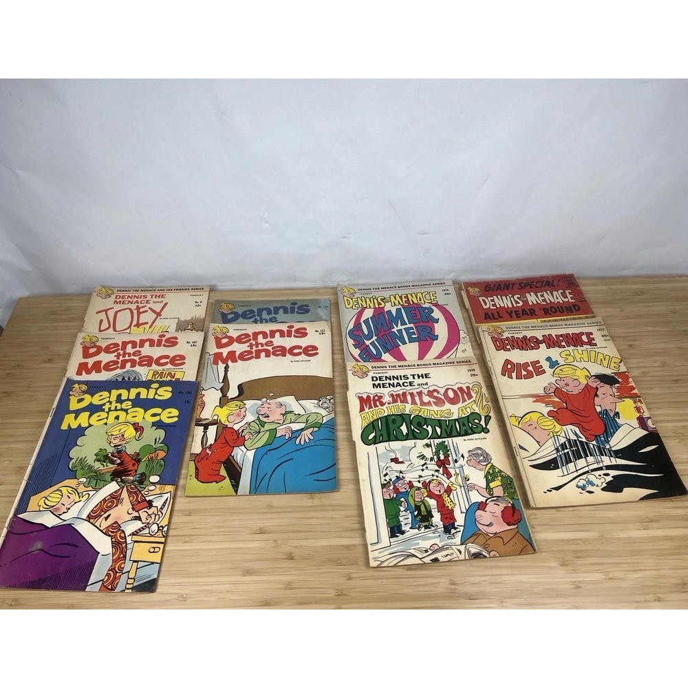 Dennis The Menace‎ Comic Lot (9) Fawcett Silver Bronze Age Giant Bonus Issues